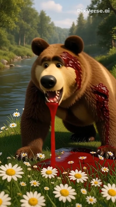 The bear ate Marsha, it's scary😱#marsha#reals#dramatic#shorts