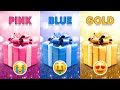 Choose your gift pink blue or gold  how lucky are you  quiz shiba