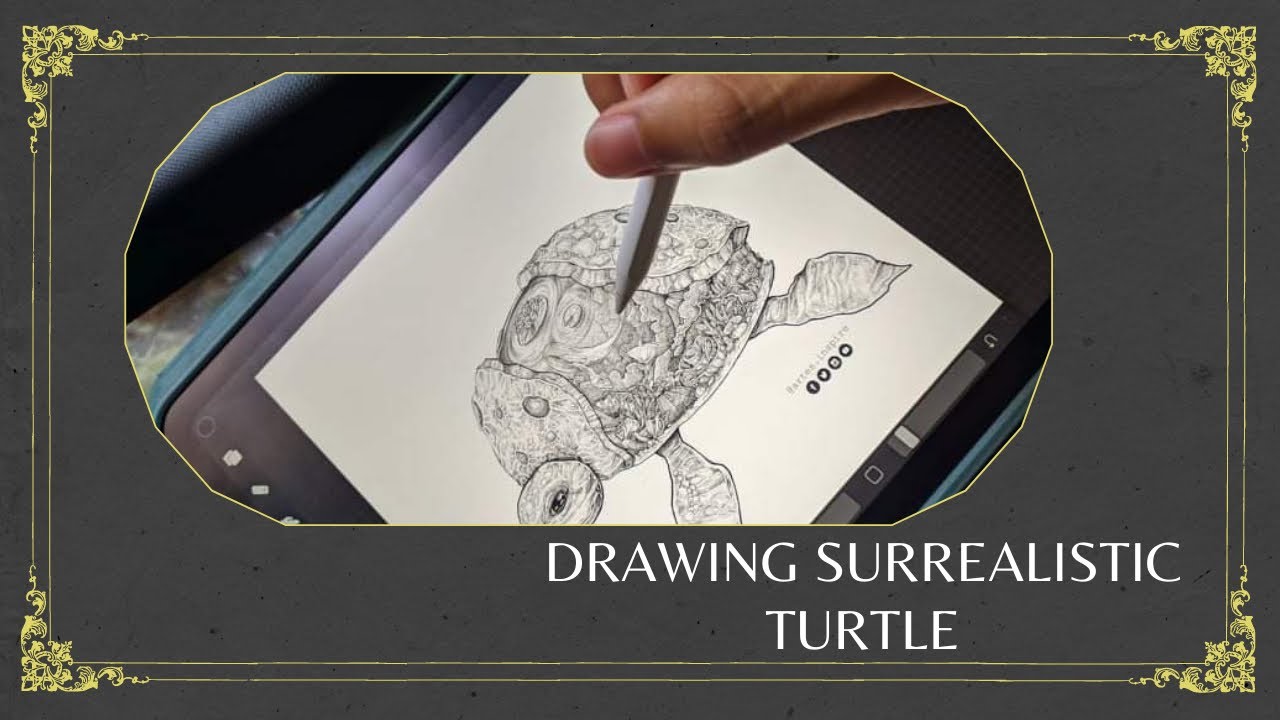 TIMELAPSE OF CREATING SURREALISTIC TURTLE - YouTube