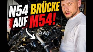 N54 Ansaugbrücke auf M54 Motor! Hält der 3D-gedruckte Adapter? Erster Startversuch