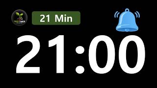 21 Min Alarm Timer ⏰ | 🔔 5 Sec End Bell | TREE TIMER
