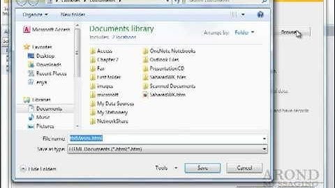 Using Access 2010 - Export Data as HTML