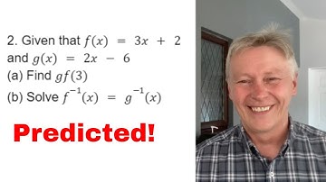 GCSE Maths Predicted Hard Question 2023 Functions