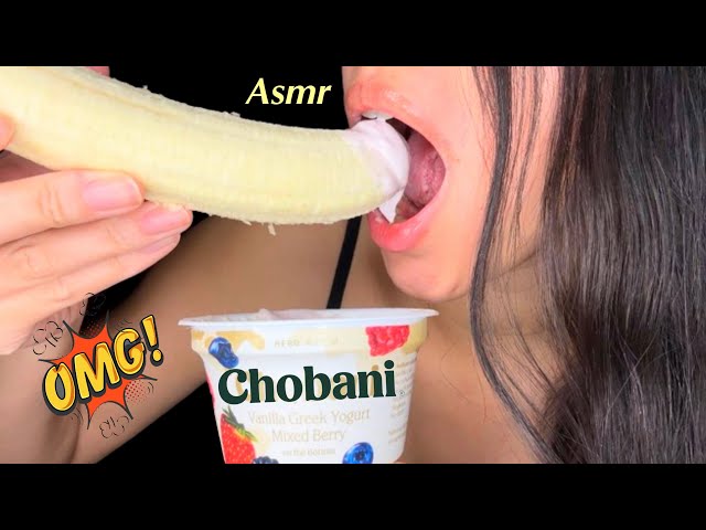 Banana Dipped in Yogurt Asmr No Talking