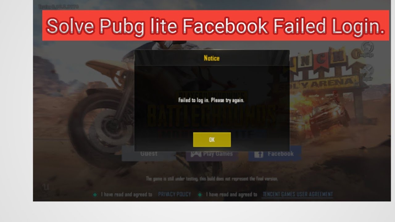 Facebook login pc error pubg How To