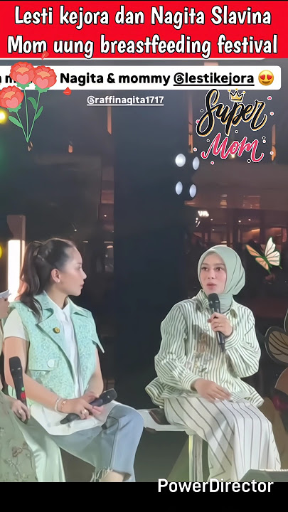 Lesti Kejora and Nagita Slavina at the Momuung Breastfeeding Festival #lestikejora #rizkybillar #...