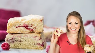 Flaky Layers of Marbled Raspberry: Raspberry Scones