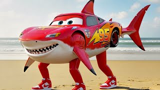 Mcqueen Gets Chased By Police & Turns Into A Shark