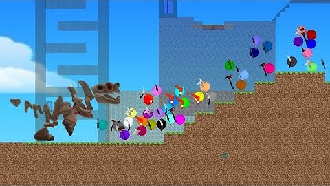 36 Marble Defense Survival-  Dinosaur Come Alive (T Rex Skeleton Escape) Algodoo Jurassic World