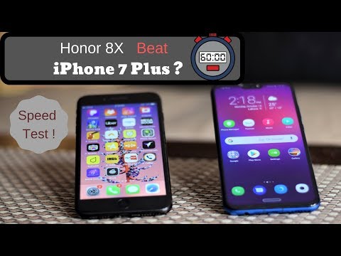Honor 8x vs iPhone 7 plus  speed test!