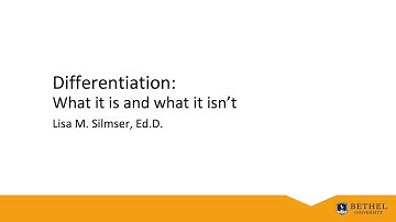 Differentiation - What it is and isn