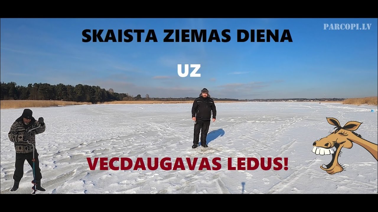 Skaista ziemas diena uz Vecdaugavas ledus