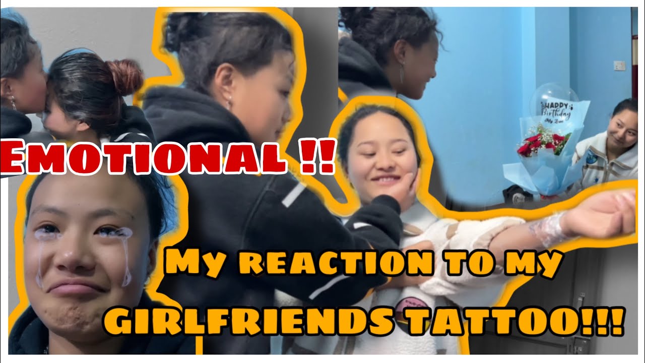 ETTI DHERAI KO RUNCHA ? NEARLY FAINTED !! REACTING TO MY GIRLFRIENDS SURPRISE TATTOO GOT EMOTIONAL!!