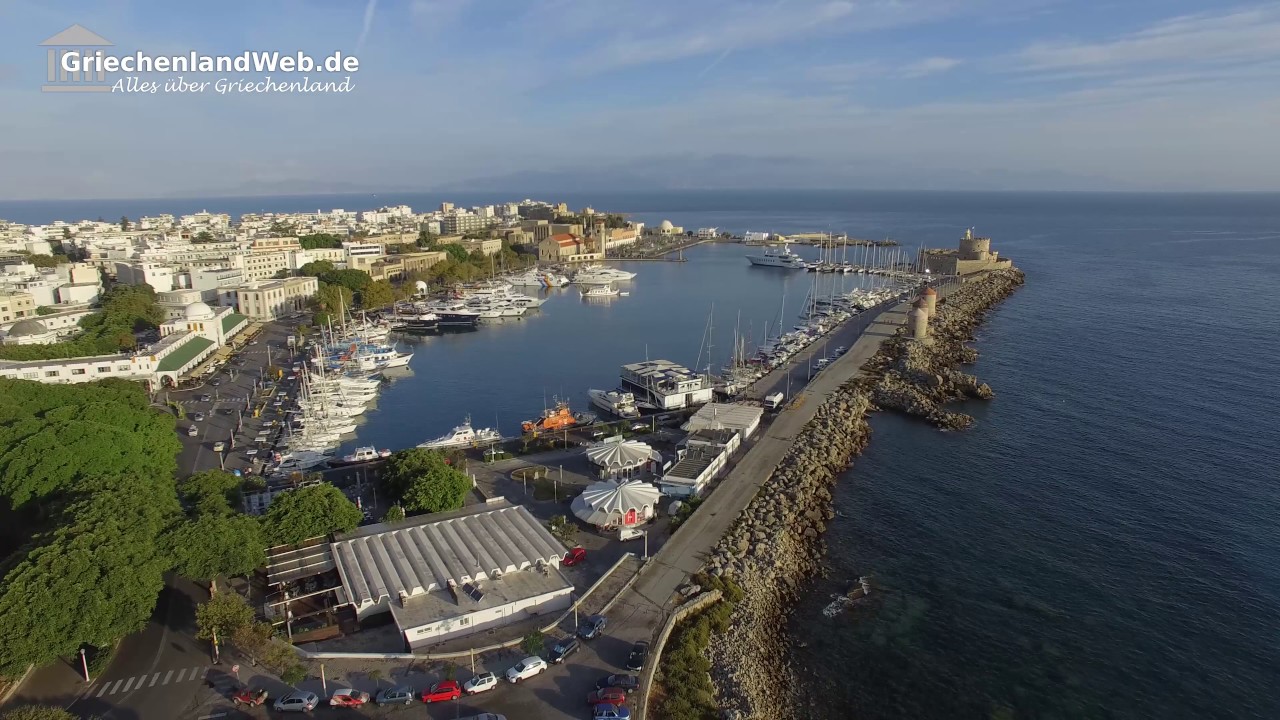 Rhodos Stadt Von Oben Griechenlandweb De Youtube