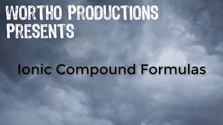 Writing formula for Ionic Compounds