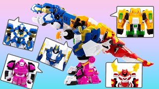 MiniForce SuperDino Power2 5 Robot Assembly SuperTyraKing Transformation screenshot 5