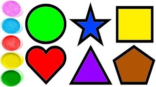 😲 2D Shapes Matching Game | Learn Shapes with Coloring 🎨🧠 | Kids colour and brush