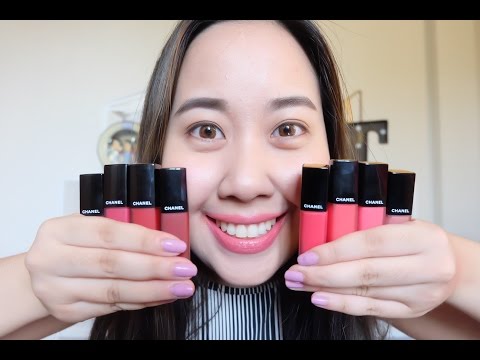 CHANEL ROUGE ALLURE INK ALL 8 LIP SWATCHES 