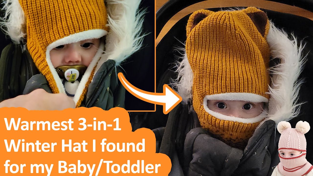 Fleece Windproof Toddler Winter Hat, Baby Winter Hat Warmest Baby