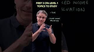 The first 3 CFA Level 1 topics to study