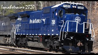 Freshly Painted Pan Am Railways C40-8 #7585 Leads EDPO! [3-8-20]