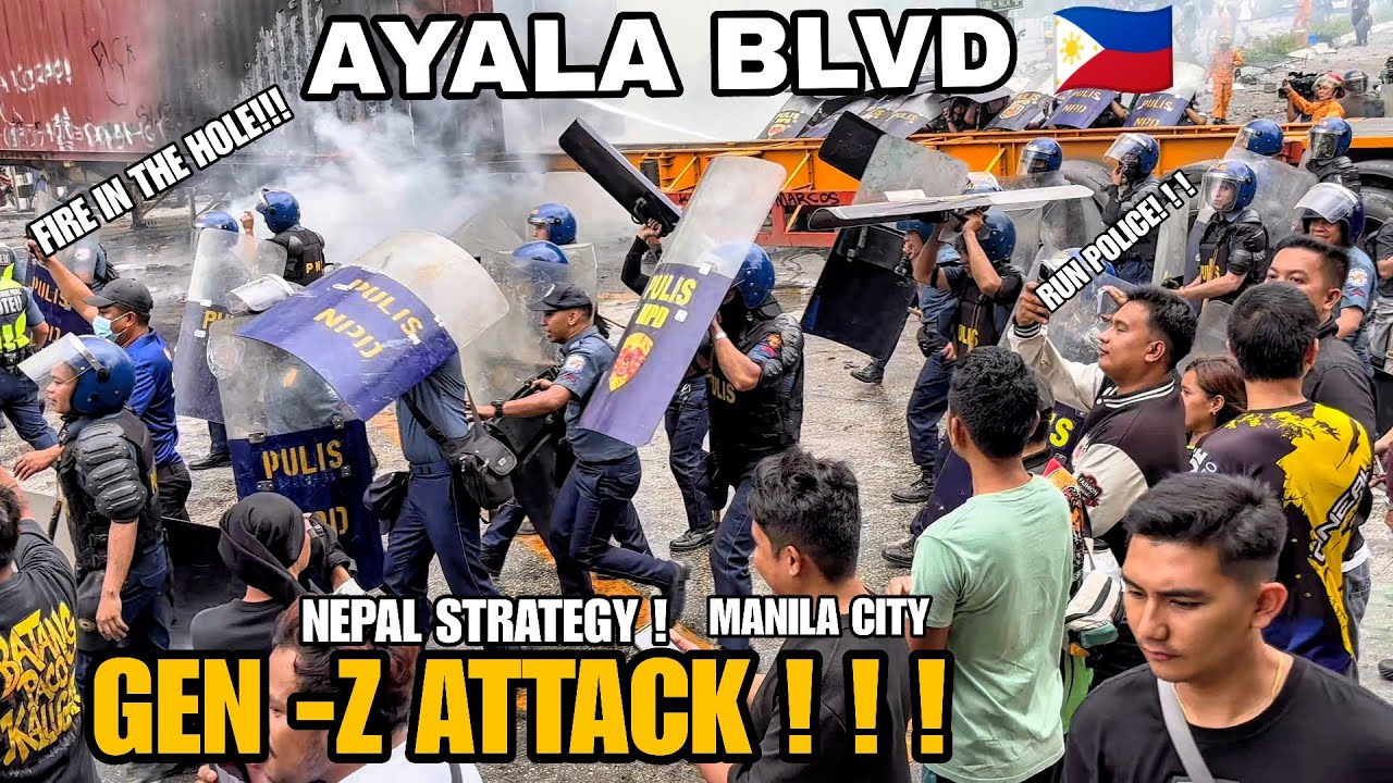 Unexpected chaos at Ayala Bridge rally going to Malacañang Palace PHILIPPINES[4K]