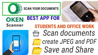 SCAN DOCUMENTS AND CREATE PDF/मोबाइल से पीडिएफ बनाए/oken scanner screenshot 1