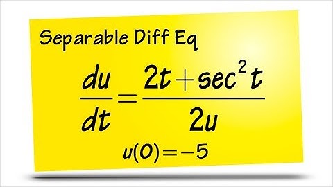 Separable differential equation with initial condition