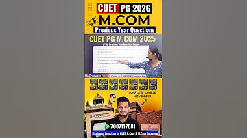 CUET PG M.Com 2026 | Previous Year Question Paper join batch #cuetpg2026 #cuetpgmcom2026 #mcom