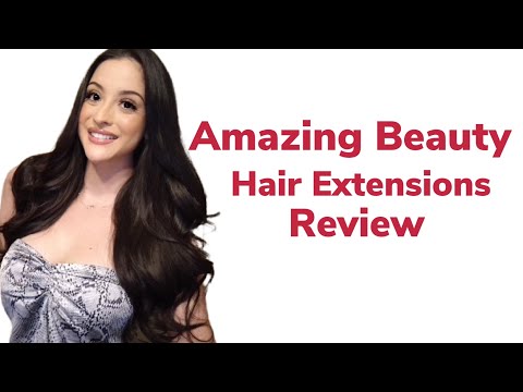 video about 120G Off Black #1B Clip in Hair Extensions