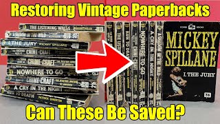 Vintage Paperback Book Repair - Restoring Corgi Crime Classics - Unintentional ASMR!