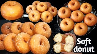 Crispy milk donut recipe| Eggless Soft Donuts Recipe 😋 Super Soft Donuts Without Oven screenshot 3