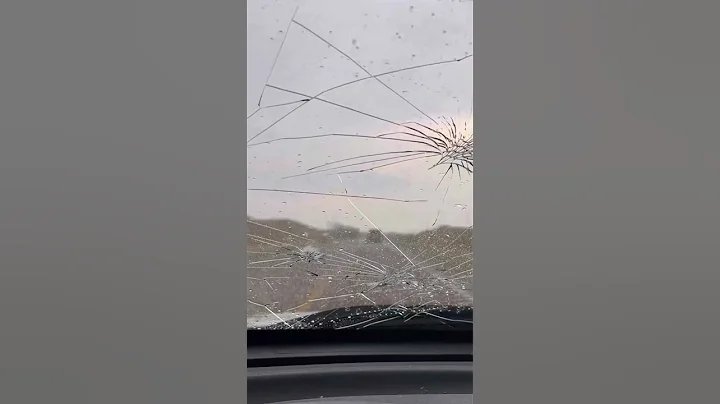 Ford Driver Caught in INTENSE Nebraska Hailstorm - Shatters Windshield #shorts #weather