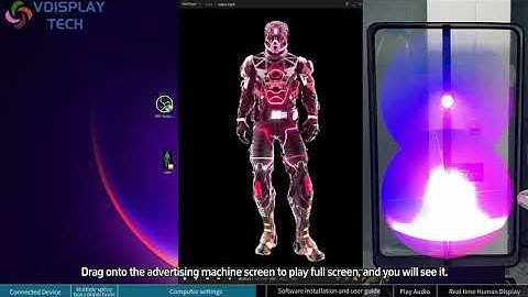 HDMI Input 3D Hologram Display Video Wall Set Up Tutorial Video for Real-Time Live Stream