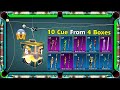 8 ball pool - I got 10 Cue From 4 Boxes 🤯 CCP 88 And 150 Cash Free