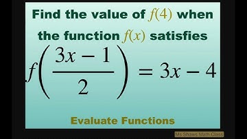 Find the value of f(4) when f(x) satisfies f(3x-1/2) = 3x -4. Two different methods.