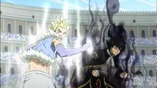 Fairy Tail - Natsu e Gajeel vs Sting e Rogue (Luta completa)