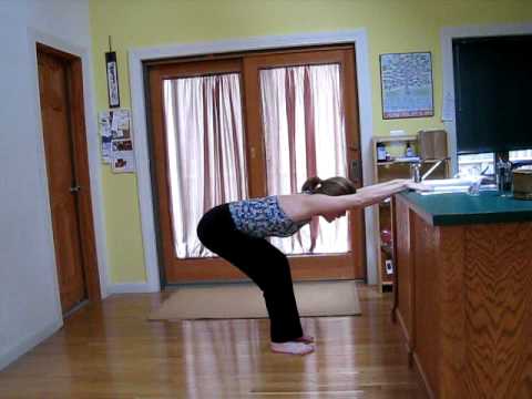 Adho Mukha Vrksasana (handstand, downward facing tree pose) modification 