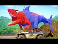 Spider-man King Shark Dinosaur Killer vs Three Head Indoraptor, Spinosaurus, I-Rex Jurassic World