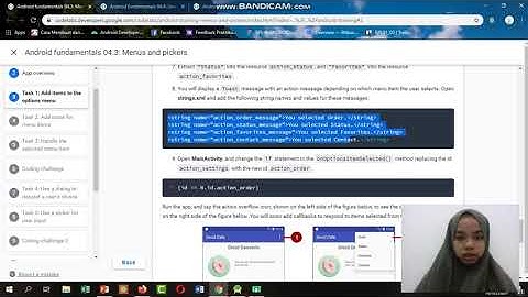 Lesson 4: 4.3 Menus and Pickers, 4.4 User Navigation, 4.5 RecyclerView