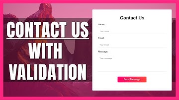 AWESOME Contact Form Using HTML, CSS, and JavaScript