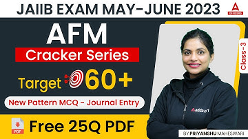 JAIIB AFM Cracker Series | JAIIB AFM New Pattern MCQ | Journal Entry | Class 3