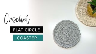 How to Crochet a Flat Circle Coaster | Style TWO | Easy Tutorial | Crochet and Tea