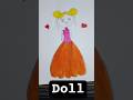 Cute Doll Drawing  | Easy &amp; Simple Drawing for Kids"#viral #drawing4kids #shorts