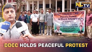 DIMAPUR DISTRICT CONGRESS COMMITTEE HOLDS PEACEFUL PROTEST AS A PART OF JAI BHARAT SATYAGRAHA