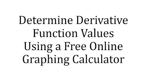 Determine Derivative Function Values Using a Free Online Calculator (MathAS)