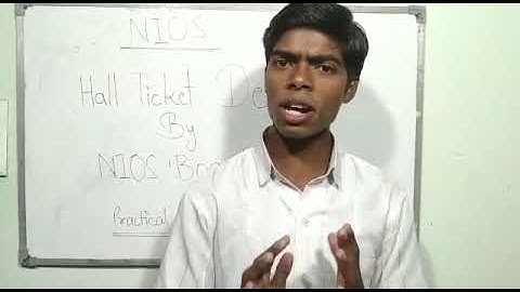 Hall Ticket Declared for Jan/Feb 2021 Examination (Practical) - NIOS
