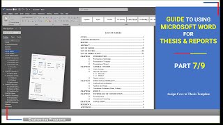 Guide to Using Microsoft Word for Thesis and Reports Part 7 of 9