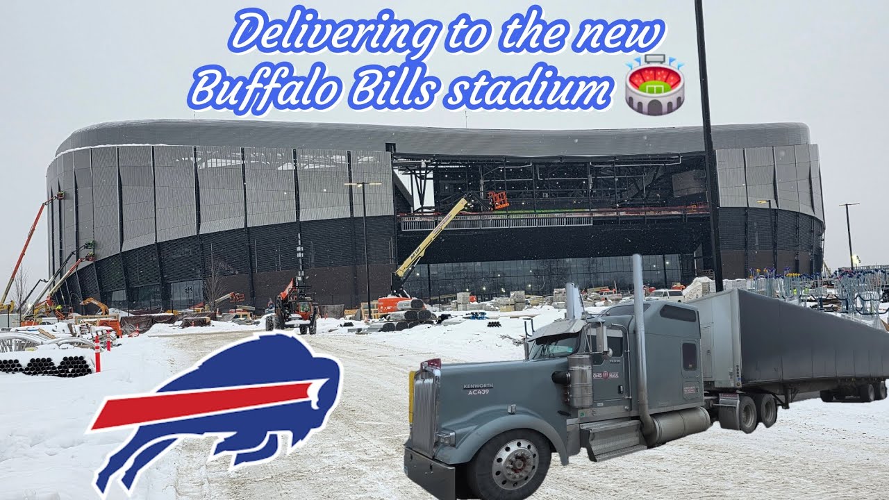 Truckers POV of the new Buffalo Bills stadium 🏟 