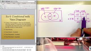 Conditional Probability w Venn Diagrams Part 2